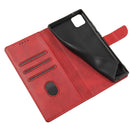For Samsung Galaxy A22 5G Calf Texture Buckle Horizontal Flip Leather Case with Holder & Card Slots & Wallet(Red)