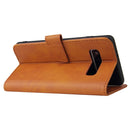 For Samsung Galaxy S10 Calf Texture Buckle Horizontal Flip Leather Case with Holder & Card Slots & Wallet(Khaki)