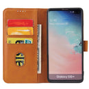For Samsung Galaxy S10 Calf Texture Buckle Horizontal Flip Leather Case with Holder & Card Slots & Wallet(Khaki)