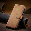 For Samsung Galaxy S10 Calf Texture Buckle Horizontal Flip Leather Case with Holder & Card Slots & Wallet(Khaki)