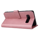 For Samsung Galaxy S10 Calf Texture Buckle Horizontal Flip Leather Case with Holder & Card Slots & Wallet(Rose Gold)