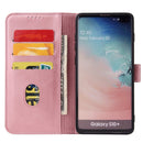 For Samsung Galaxy S10 Calf Texture Buckle Horizontal Flip Leather Case with Holder & Card Slots & Wallet(Rose Gold)