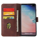For Samsung Galaxy S10 Calf Texture Buckle Horizontal Flip Leather Case with Holder & Card Slots & Wallet(Brown)