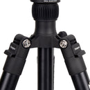 Fotopro X-go Predator E Portable Collapsible Aluminum Camera Tripod with Dual Action Ball Head