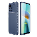 For Xiaomi Redmi 10 Carbon Fiber Texture Shockproof TPU Case(Blue)