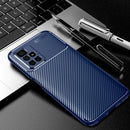 For Xiaomi Redmi 10 Carbon Fiber Texture Shockproof TPU Case(Blue)