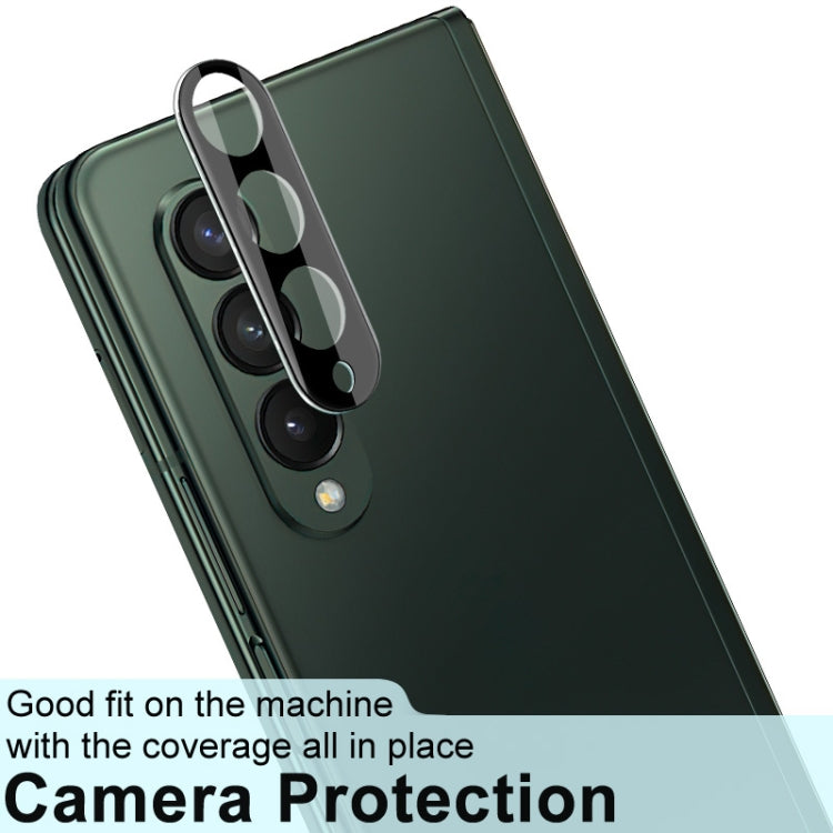 For Samsung Galaxy Z Fold3 5G IMAK Integrated Rear Camera Lens Tempered Glass Film with Lens Cap Black Version