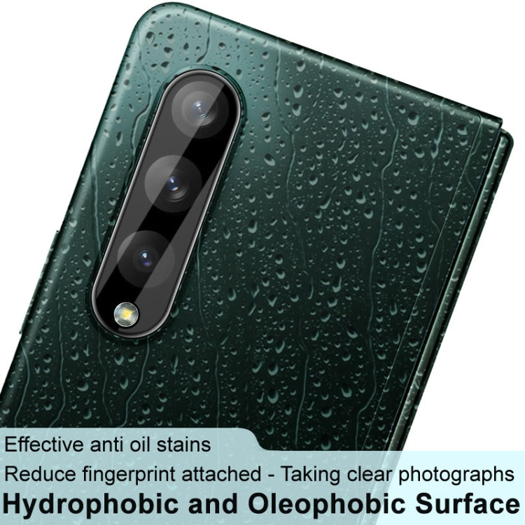 For Samsung Galaxy Z Fold3 5G IMAK Integrated Rear Camera Lens Tempered Glass Film with Lens Cap Black Version