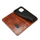 Baroque Simple Horizontal Flip Leather Case with Holder & Card Slots & Wallet For iPhone 13 Pro(Dark Brown)