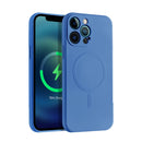 Liquid Silicone Full Coverage Shockproof Magsafe Case For iPhone 13 mini(Blue)