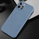 Liquid Silicone Full Coverage Shockproof Magsafe Case For iPhone 13(Grey)