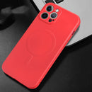 Liquid Silicone Full Coverage Shockproof Magsafe Case For iPhone 13(Dark Red)
