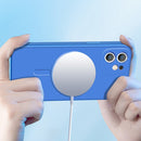 Liquid Silicone Full Coverage Shockproof Magsafe Case For iPhone 13(Blue)