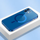 Classic Electroplating Shockproof Magsafe Case For iPhone 12(Blue)