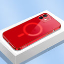 Classic Electroplating Shockproof Magsafe Case For iPhone 12(Red)