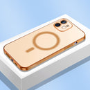Classic Electroplating Shockproof Magsafe Case For iPhone 12 Pro Max(Gold)