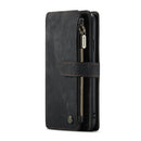 CaseMe-C30 PU + TPU Multifunctional Horizontal Flip Leather Case with Holder & Card Slot & Wallet & Zipper Pocket For iPhone XR(Black)
