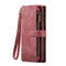 For Samsung Galaxy A12 CaseMe-C30 PU + TPU Multifunctional Horizontal Flip Leather Case with Holder & Card Slot & Wallet & Zipper Pocket(Red)