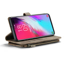 For Samsung Galaxy S10+ CaseMe-C30 PU + TPU Multifunctional Horizontal Flip Leather Case with Holder & Card Slot & Wallet & Zipper Pocket(Brown)