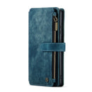 For Samsung Galaxy S20 FE CaseMe-C30 PU + TPU Multifunctional Horizontal Flip Leather Case with Holder & Card Slot & Wallet & Zipper Pocket(Blue)