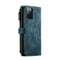 For Samsung Galaxy S20 FE CaseMe-C30 PU + TPU Multifunctional Horizontal Flip Leather Case with Holder & Card Slot & Wallet & Zipper Pocket(Blue)