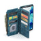 For Samsung Galaxy S20 FE CaseMe-C30 PU + TPU Multifunctional Horizontal Flip Leather Case with Holder & Card Slot & Wallet & Zipper Pocket(Blue)