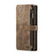 For Samsung Galaxy S21 Ultra 5G CaseMe-C30 PU + TPU Multifunctional Horizontal Flip Leather Case with Holder & Card Slot & Wallet & Zipper Pocket(Brown)