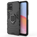 For vivo Y21 Shockproof PC + TPU Protective Case with Magnetic Ring Holder(Black)
