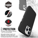 Triangle Armor Texture TPU + PC Case For iPhone 13 Pro(Black)