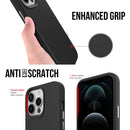 Triangle Armor Texture TPU + PC Case For iPhone 13 Pro(Black)