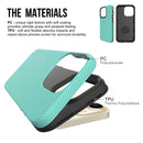 Triangle Armor Texture TPU + PC Case For iPhone 13 Pro(Mint Green)