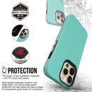 Triangle Armor Texture TPU + PC Case For iPhone 13 Pro(Mint Green)