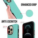Triangle Armor Texture TPU + PC Case For iPhone 13 Pro(Mint Green)
