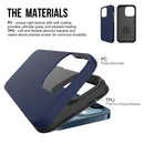 Triangle Armor Texture TPU + PC Case For iPhone 13 Pro(Navy Blue)
