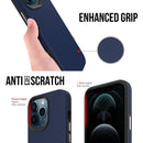 Triangle Armor Texture TPU + PC Case For iPhone 13 Pro(Navy Blue)