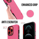 Triangle Armor Texture TPU + PC Case For iPhone 13 Pro(Pink)