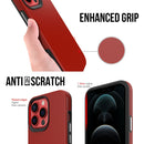 Triangle Armor Texture TPU + PC Case For iPhone 13 Pro(Red)