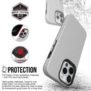 Triangle Armor Texture TPU + PC Case For iPhone 13 Pro(Silver)