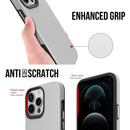 Triangle Armor Texture TPU + PC Case For iPhone 13 Pro(Silver)