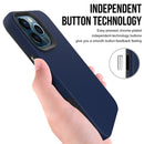 Triangle Armor Texture TPU + PC Case For iPhone 13 Pro Max(Navy Blue)