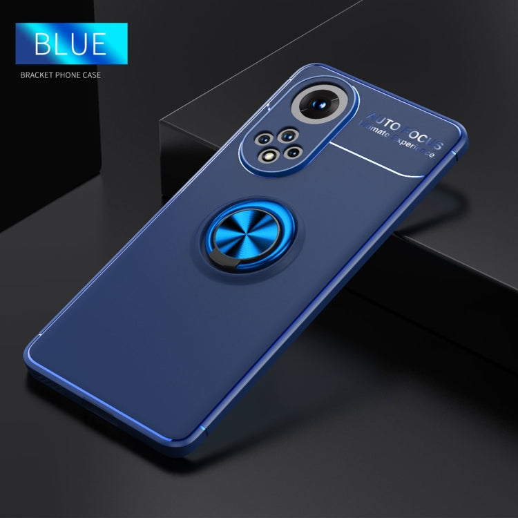 For Huawei Nova 9 Metal Ring Holder 360 Degree Rotating TPU Case(Blue)
