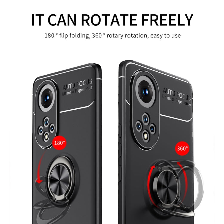 For Huawei Nova 9 Metal Ring Holder 360 Degree Rotating TPU Case(Black Gold)