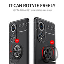 For Huawei Nova 9 Metal Ring Holder 360 Degree Rotating TPU Case(Black Blue)