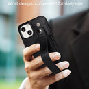 Crazy Horse Texture Shockproof TPU + PU Leather Case with Card Slot & Wrist Strap Holder For iPhone 13 mini(Black)