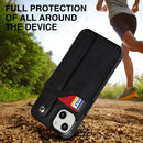 Crazy Horse Texture Shockproof TPU + PU Leather Case with Card Slot & Wrist Strap Holder For iPhone 13 mini(Black)