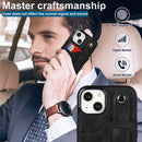 Crazy Horse Texture Shockproof TPU + PU Leather Case with Card Slot & Wrist Strap Holder For iPhone 13 mini(Black)