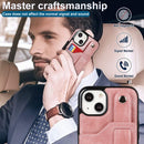 Crazy Horse Texture Shockproof TPU + PU Leather Case with Card Slot & Wrist Strap Holder For iPhone 13 mini(Rose Gold)