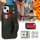 Crazy Horse Texture Shockproof TPU + PU Leather Case with Card Slot & Wrist Strap Holder For iPhone 13 mini(Emerald Green)