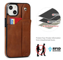Crazy Horse Texture Shockproof TPU + PU Leather Case with Card Slot & Wrist Strap Holder For iPhone 13 mini(Brown)
