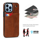 Crazy Horse Texture Shockproof TPU + PU Leather Case with Card Slot & Wrist Strap Holder For iPhone 13 Pro Max(Brown)
